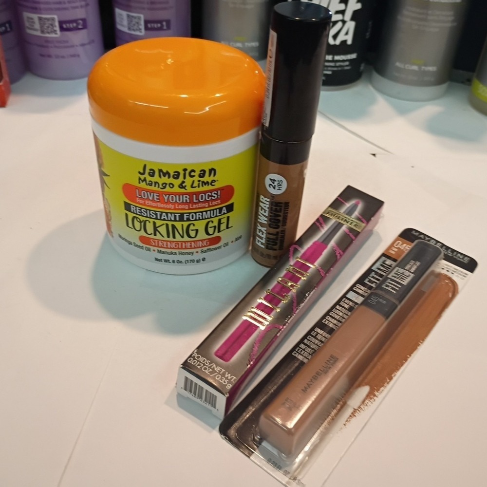 4x Discounted Cosmeticsโ LOT - Lip Liner, Hair Gel, Concealer, Maybelline Milani